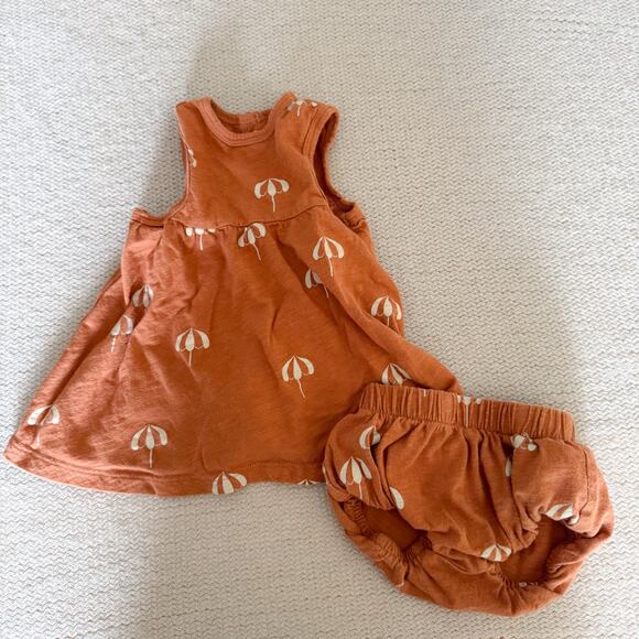 Rylee & Cru Brown + White Sunshade Umbrella Tank Top Bloomer Set - 0 to 3 Months - Picture 1 of 5